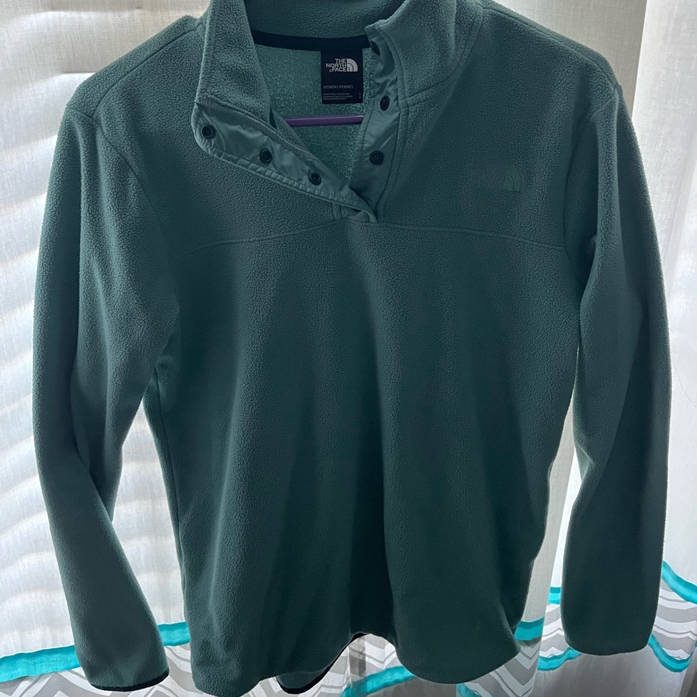Teal north face pullover